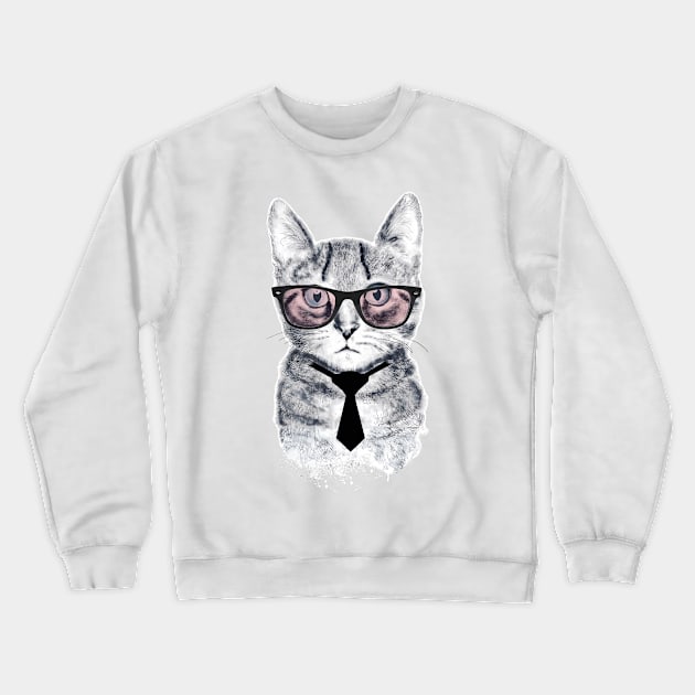 Panka's Smart Cat Crewneck Sweatshirt by andreabeloque